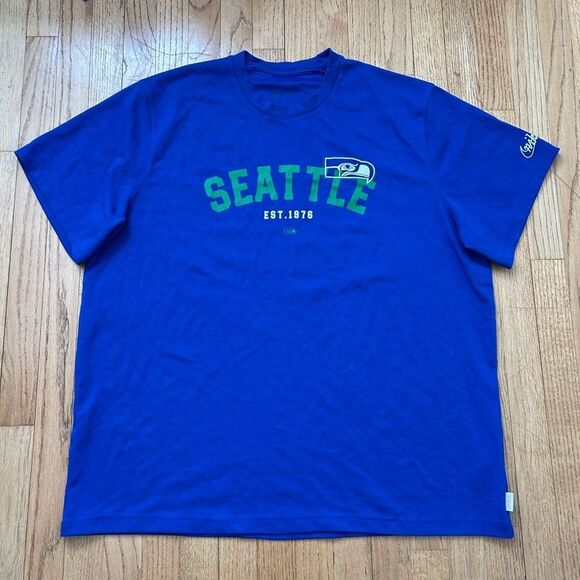 Seattle Seahawks Nike Rewind Short Sleeve Heavyweight T Shirt - Mens XL - Picture 1 of 6